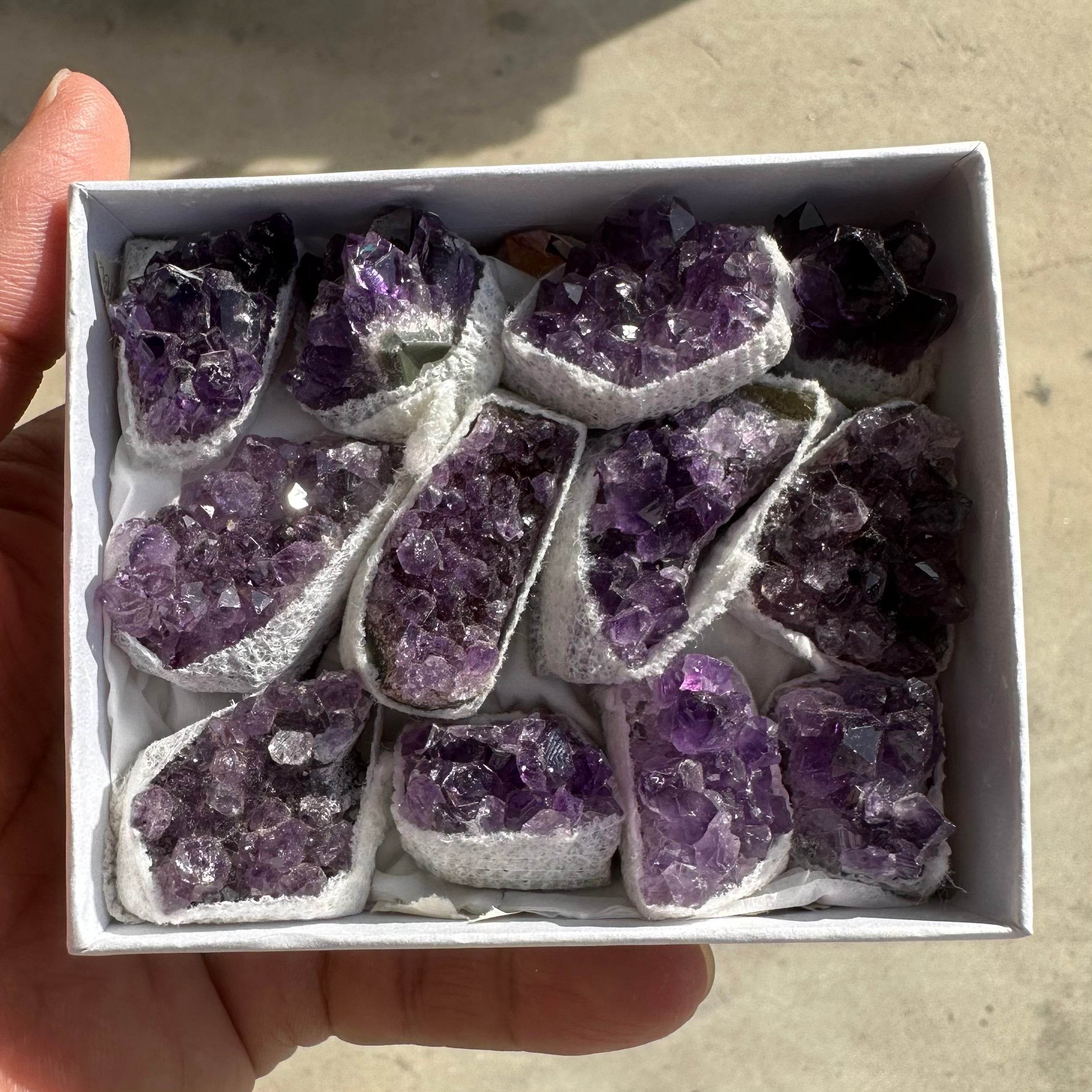 Amethyst *AAA - Cluster Tray-MINI (10-12pc) Amethyst *AAA - Cluster Tray-MINI (10-12pc)